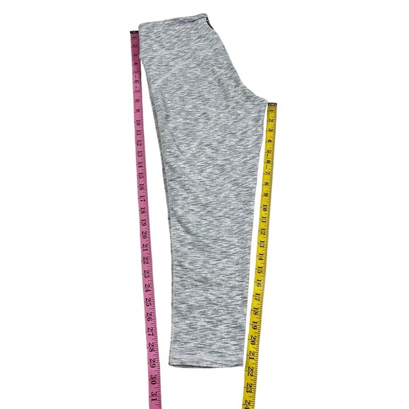 Savage Barbell Heather Grey Workout Gym Athletic Crop Legging Mesh Inset Woman M - Picture 9 of 9